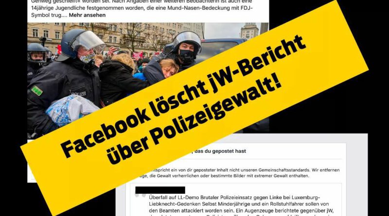 Facebook zensiert Bericht über Polizeigewalt