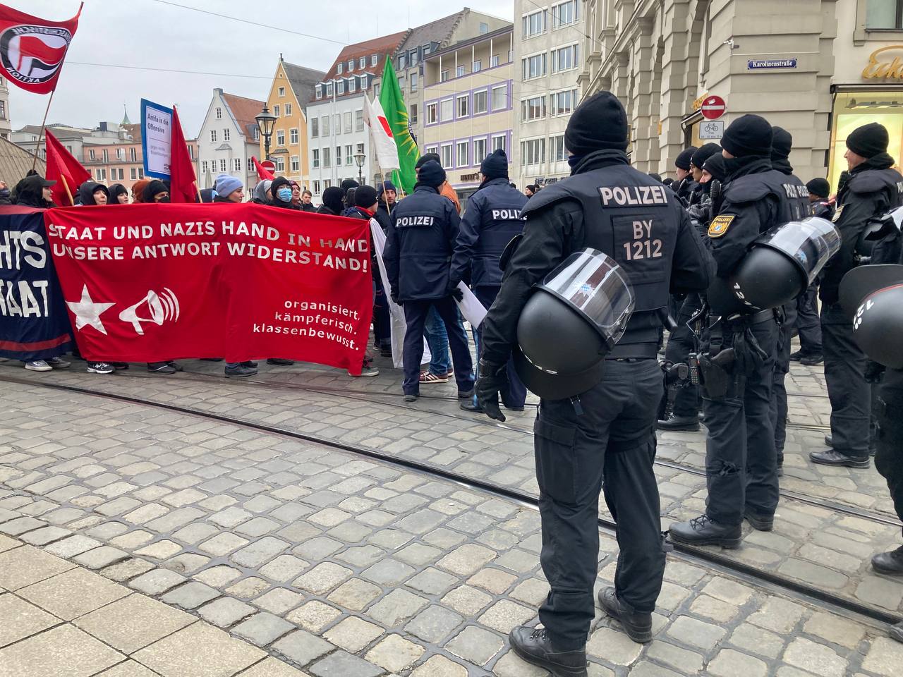 Protest gegen Repression in Augsburg