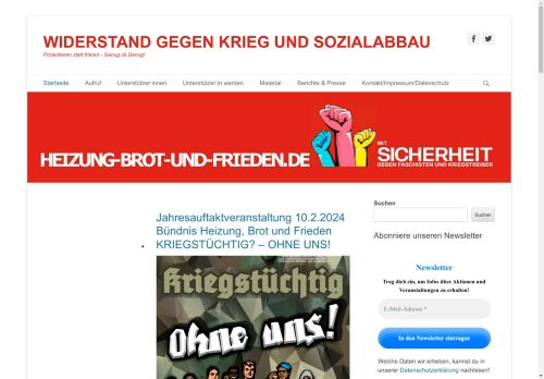 Heizung Brot und Frieden