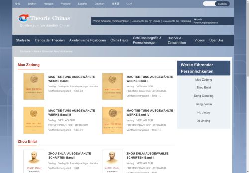Werke führender Persönlichkeiten Chinas