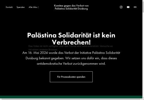 Komitee gegen das Verbot von Palästina Solidarität Duisburg