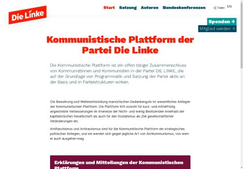 Kommunistische Plattform der Partei DIE LINKE