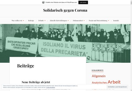 Solidarisch gegen Corona